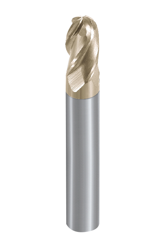 チタン合金加工用4枚刃ボールエンドミル